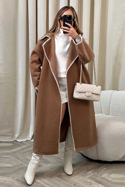 Veste d'hiver stylée Bordures contrastées Grandes tailles