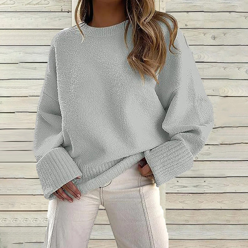 Pull simple femme col rond