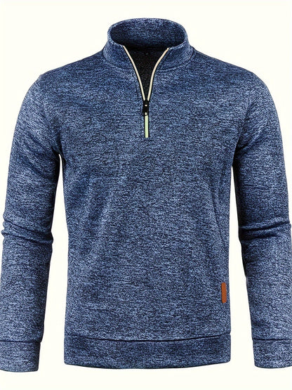 Pull homme chaud zippé hiver