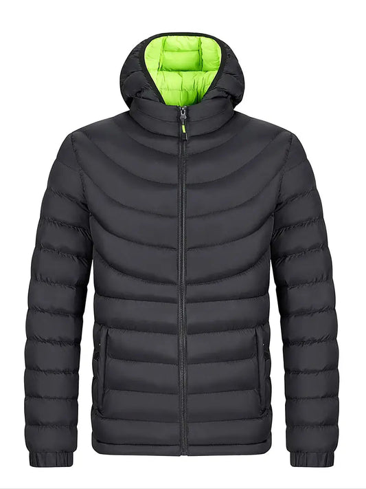 Herren Winterjacke Warm Gefüttert mit Hochkragen - IdealeKleiden
