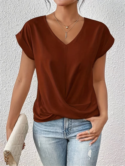 T-shirt ras du cou confortable pour femme