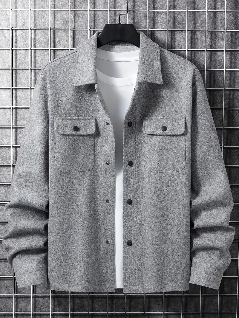 Herren Winterjacke Doppeltaschen Warm - IdealeKleiden