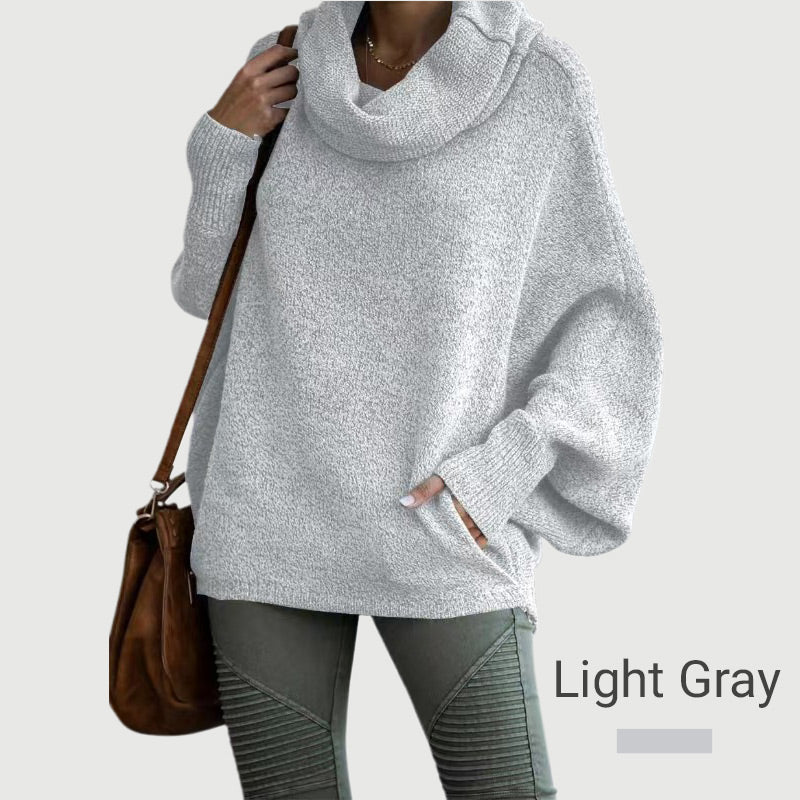 Pull douillet coupe chauve-souris avec poches