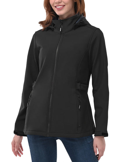 Damen Softshell Jacke Winddicht Wasserabweisend - IdealeKleiden