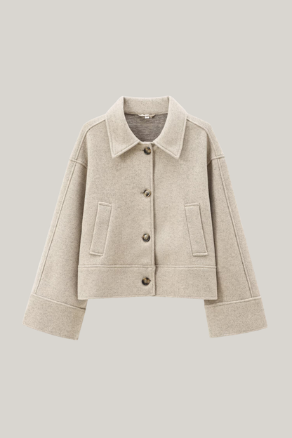 Veste en laine élégante avec col