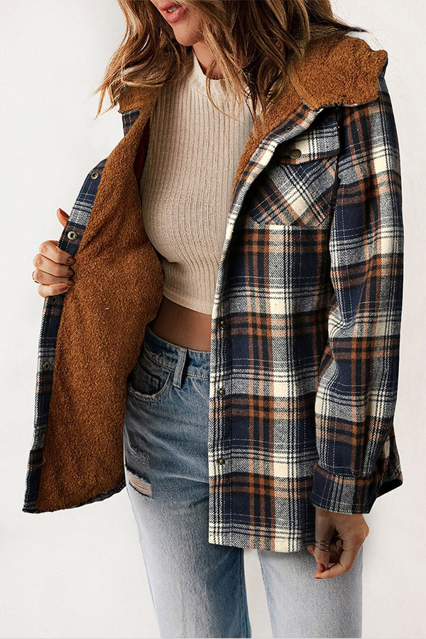 Veste en sherpa douce pour femme avec capuche