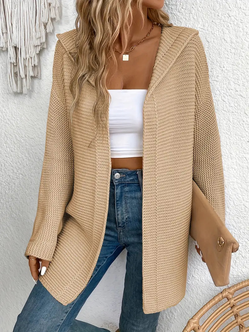 Cardigan pratique à capuche ajustable