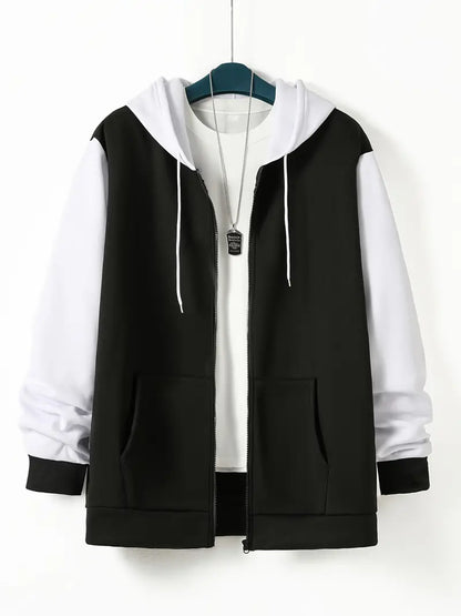 Sweat à capuche élégant pour homme avec couleurs contrastées
