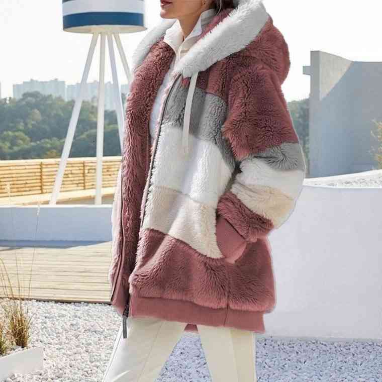 Veste à capuche tendance design Color Block