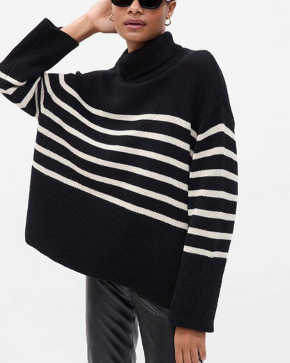 Pull Rayé Chic Noir et Blanc