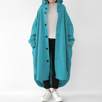 Trench-coat long pratique pour femme