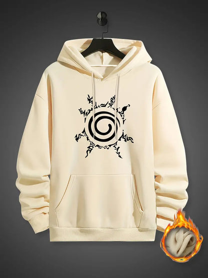 Sweat à capuche pour homme motif soleil tendance