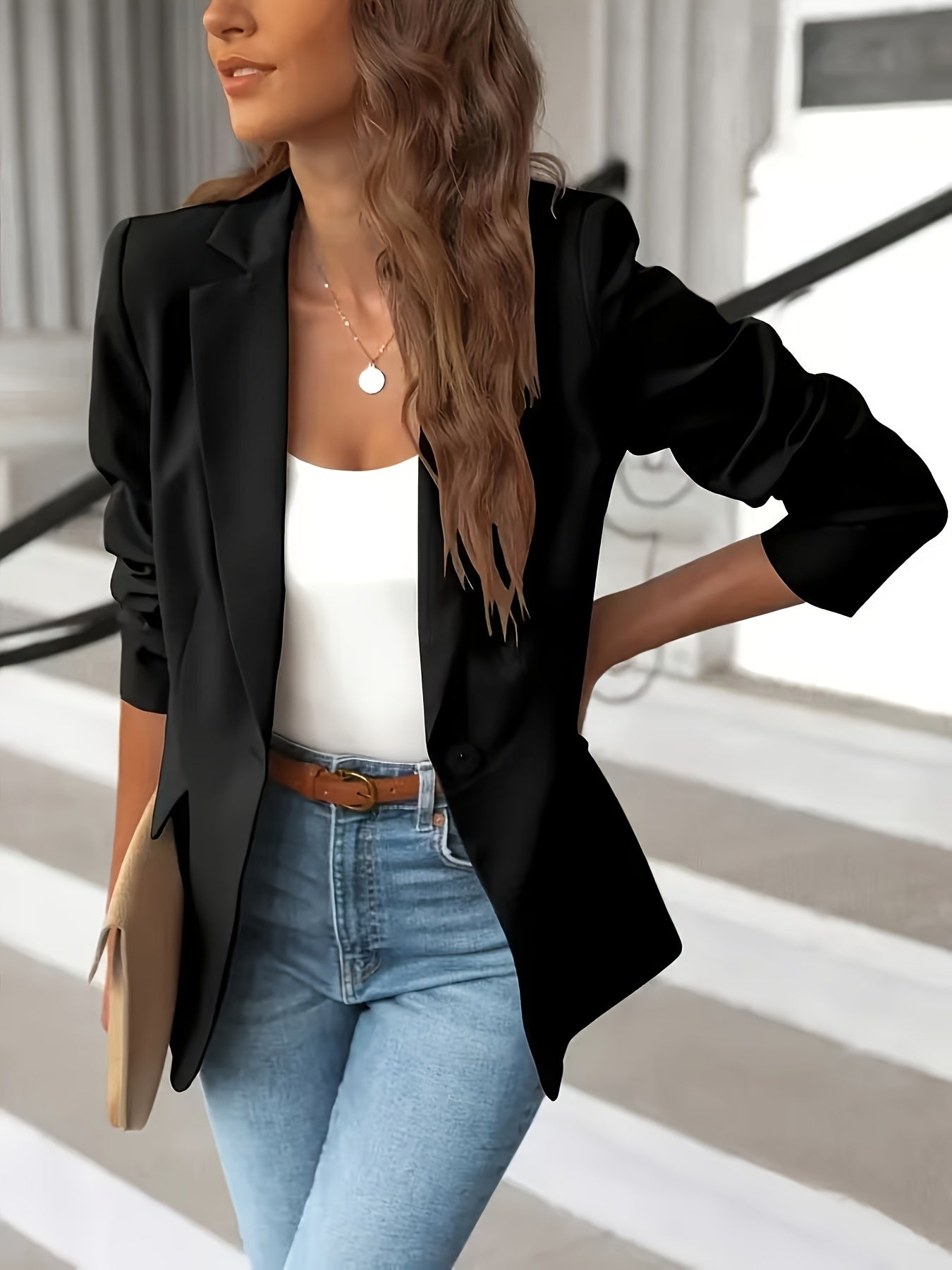 Blazer pratique pour homme avec poches latérales