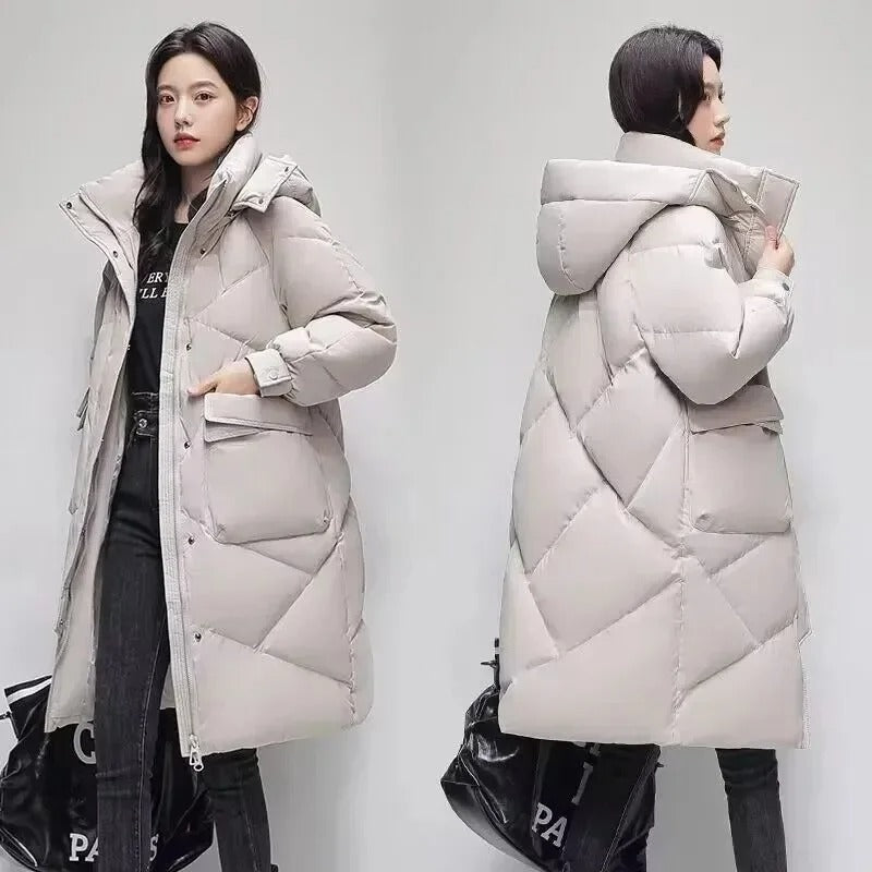 Longue doudoune chaude pour femme