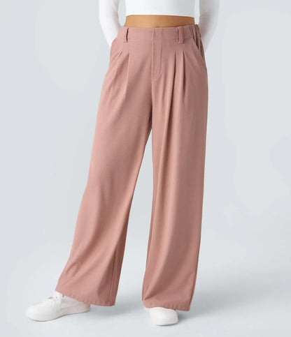 Pantalon élégant taille haute pour femme