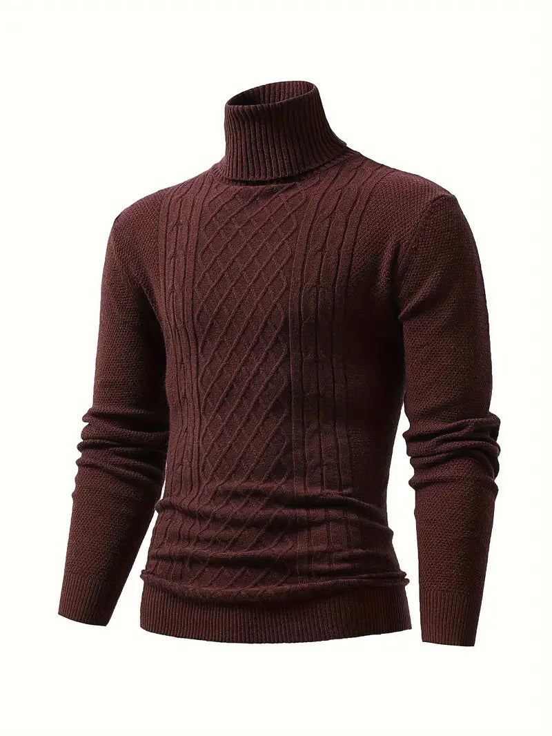 Pull roulé décontracté homme