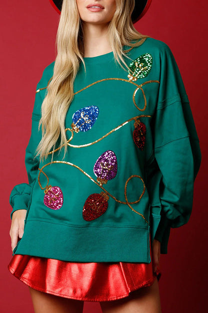 Sweat-shirt de Noël à paillettes