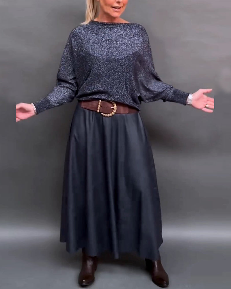 Haut femme Col rond Manches dolman