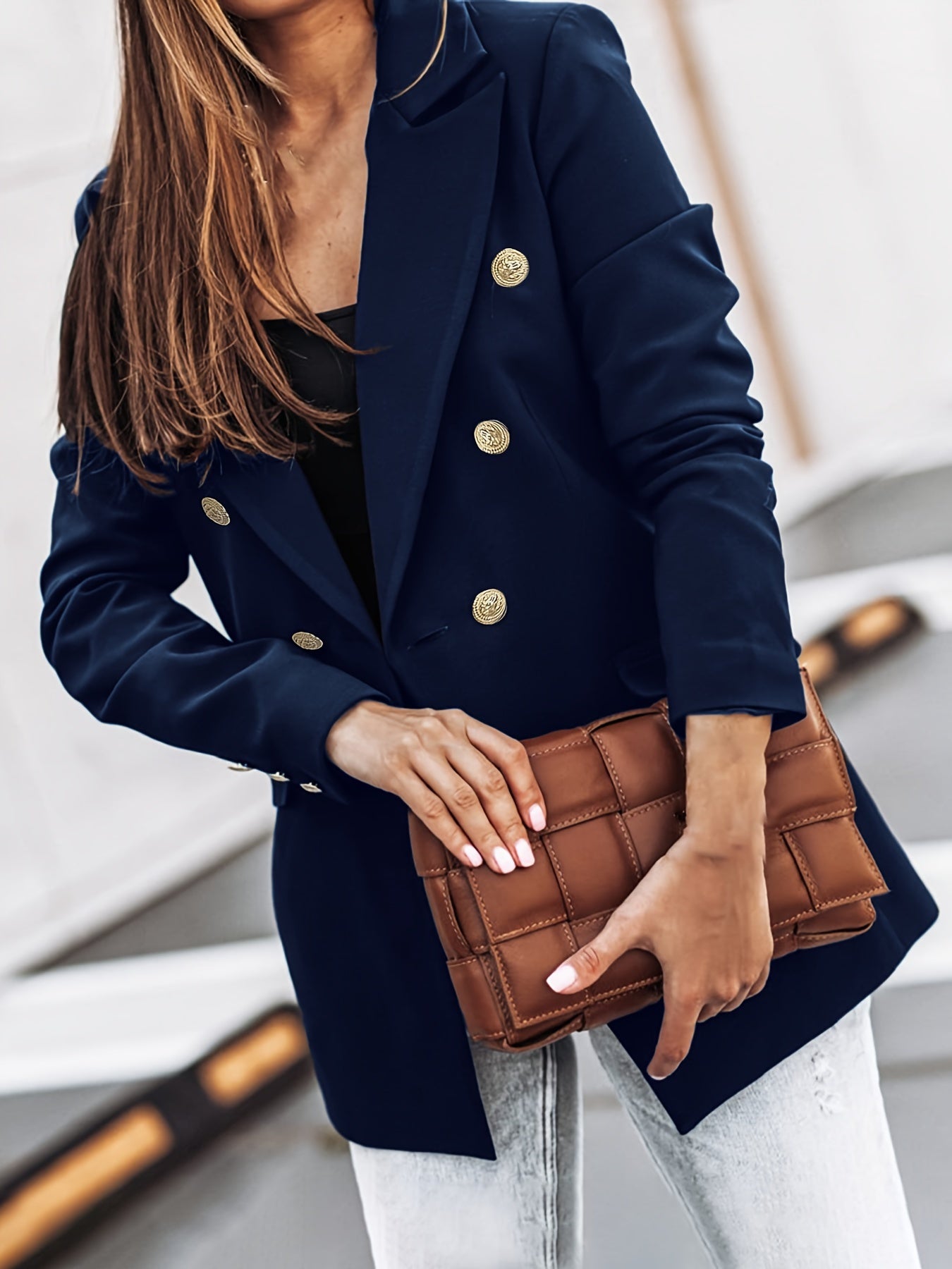 Isabella Blazer femme moderne à double boutonnage
