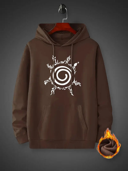 Sweat à capuche pour homme motif soleil tendance