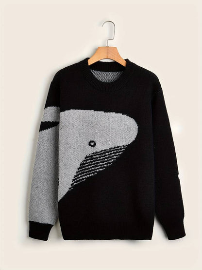 Pull douillet motif baleine de dessin animé