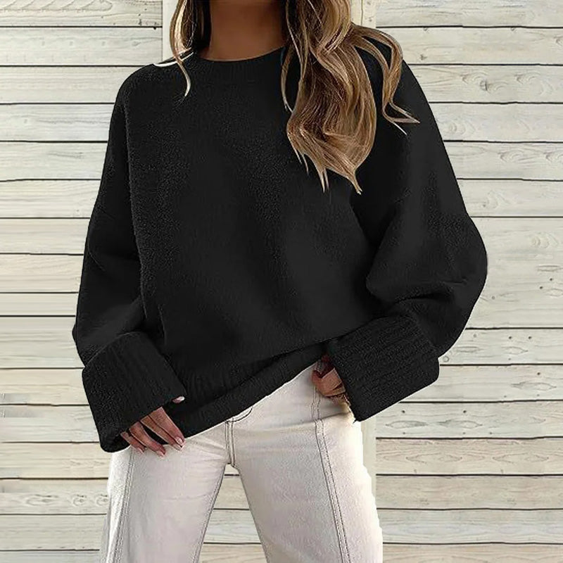 Pull simple femme col rond