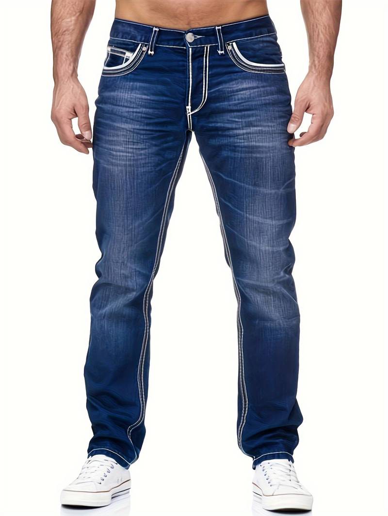 Jeans Homme Détruit Look Usé