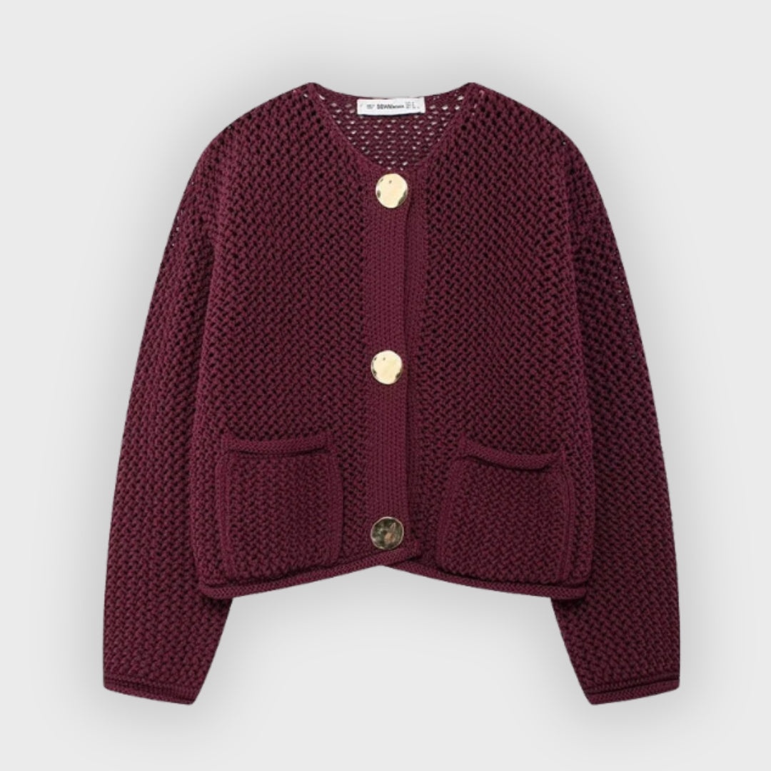 Cardigan léger avec poches avant en maille