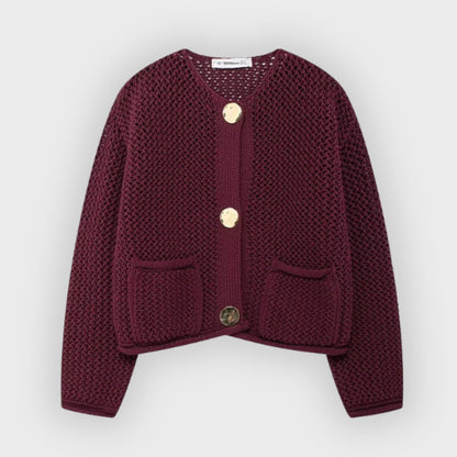 Cardigan léger avec poches avant en maille