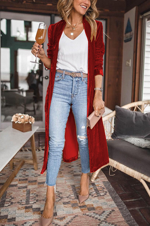 Veste kimono femme stylée en daim