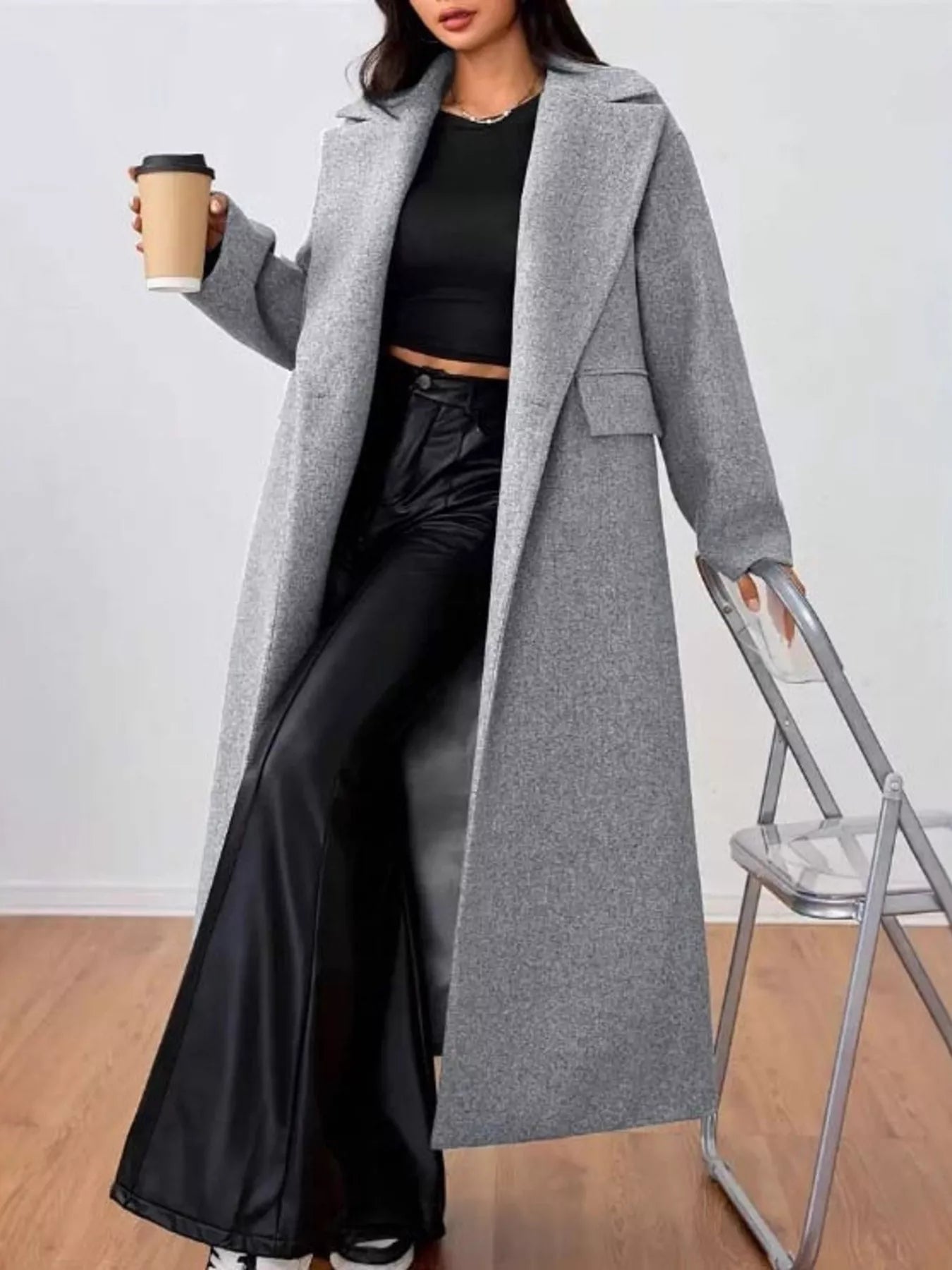 Damen Oversized Wintermantel - IdealeKleiden