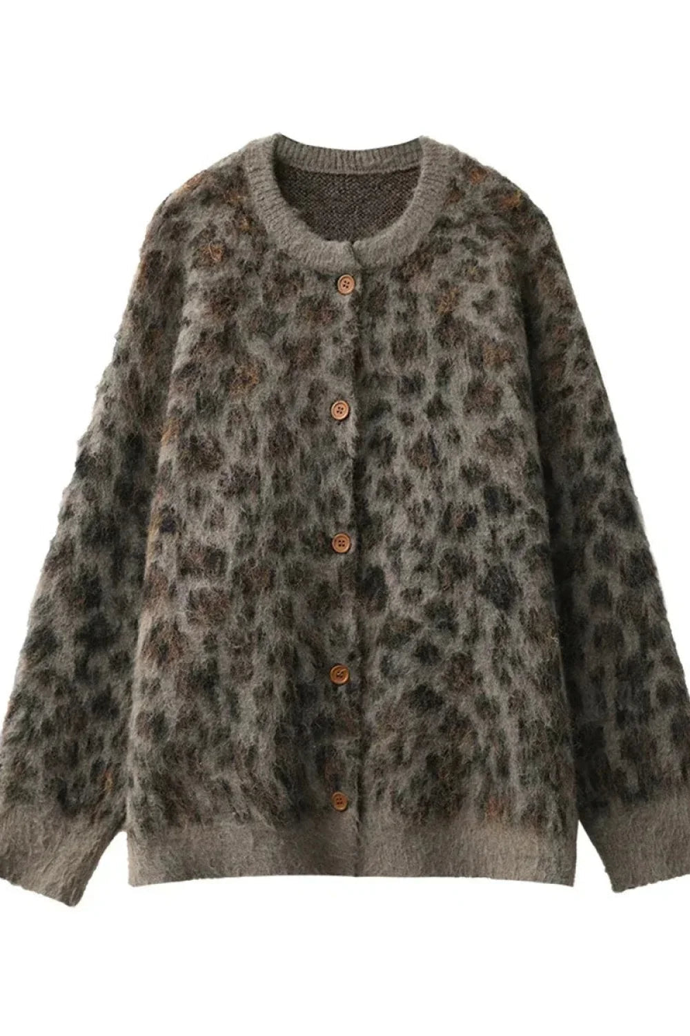 Cardigan chic à imprimé léopard, design élégant