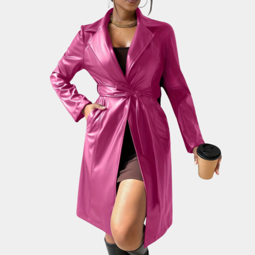 Veste longue élégante pour femme, tendance pour l'automne