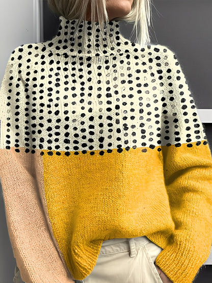 Pull col roulé femme élégant design moderne