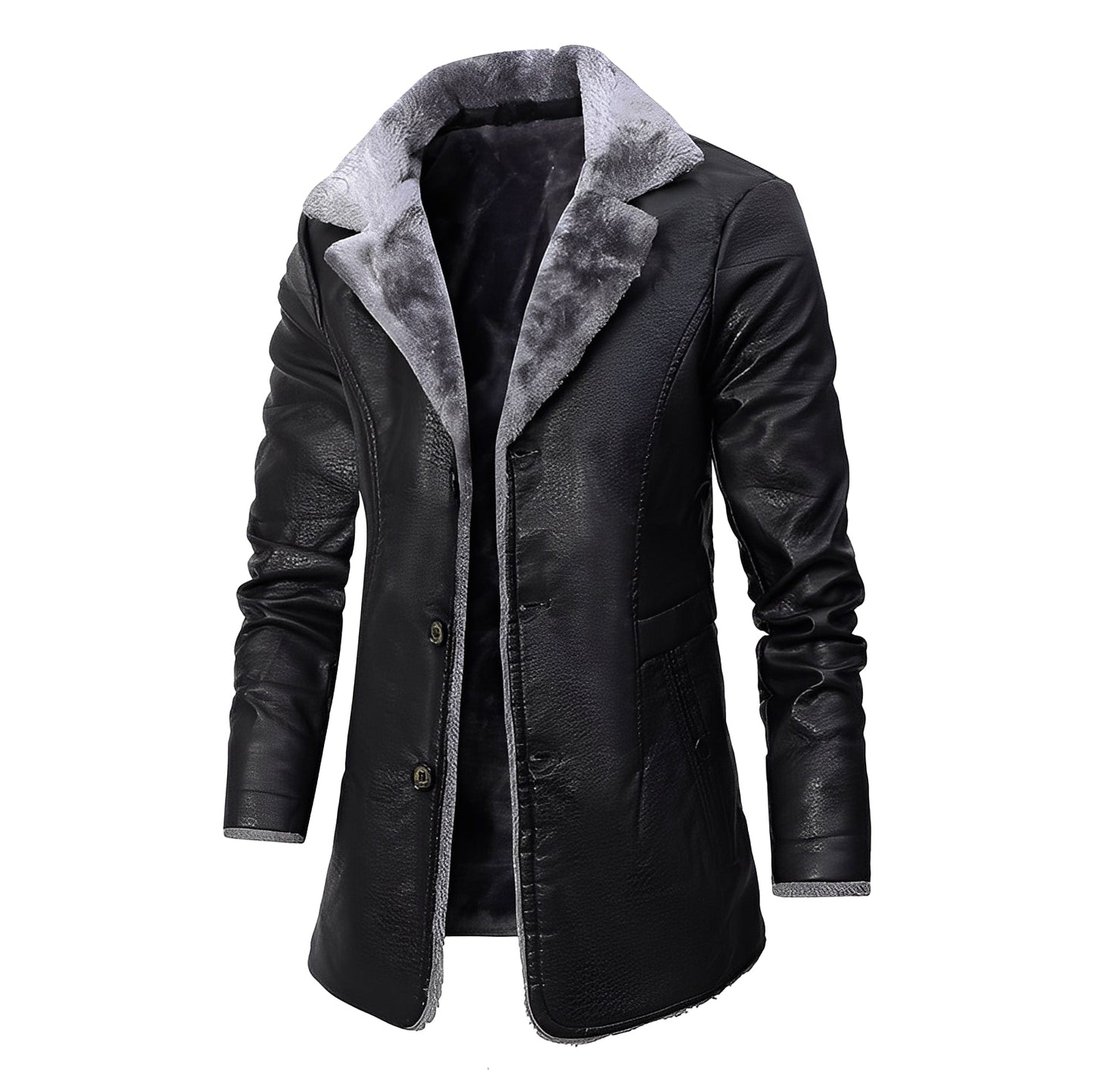 Manteau en peluche chaud pour hommes décontracté moderne
