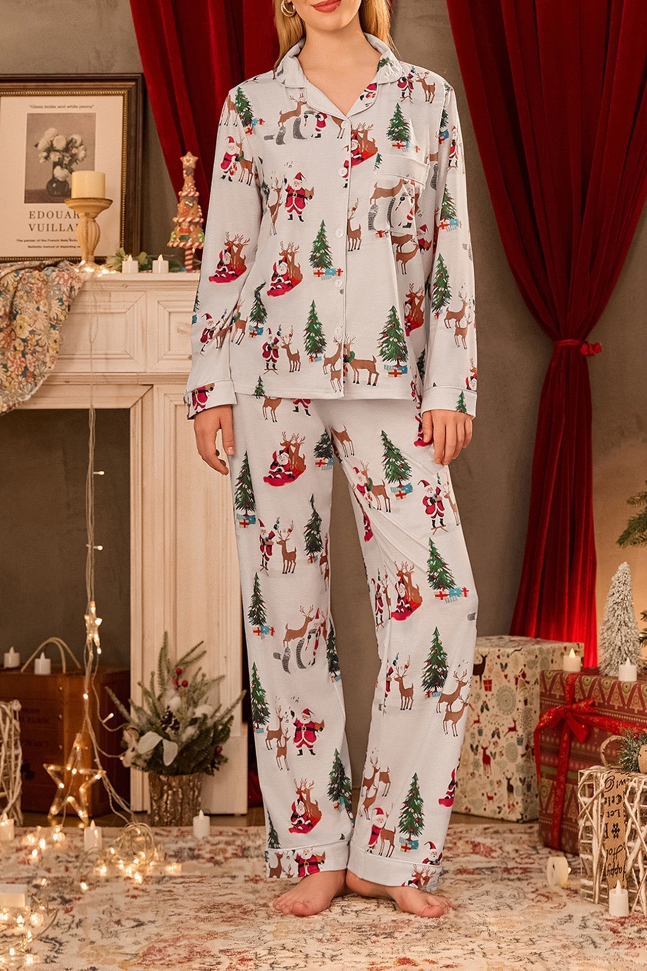 Pyjama de Noël Rouge Festif