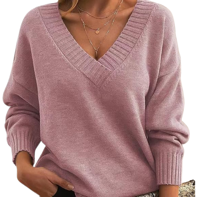 Pull col V élégant pour femmes