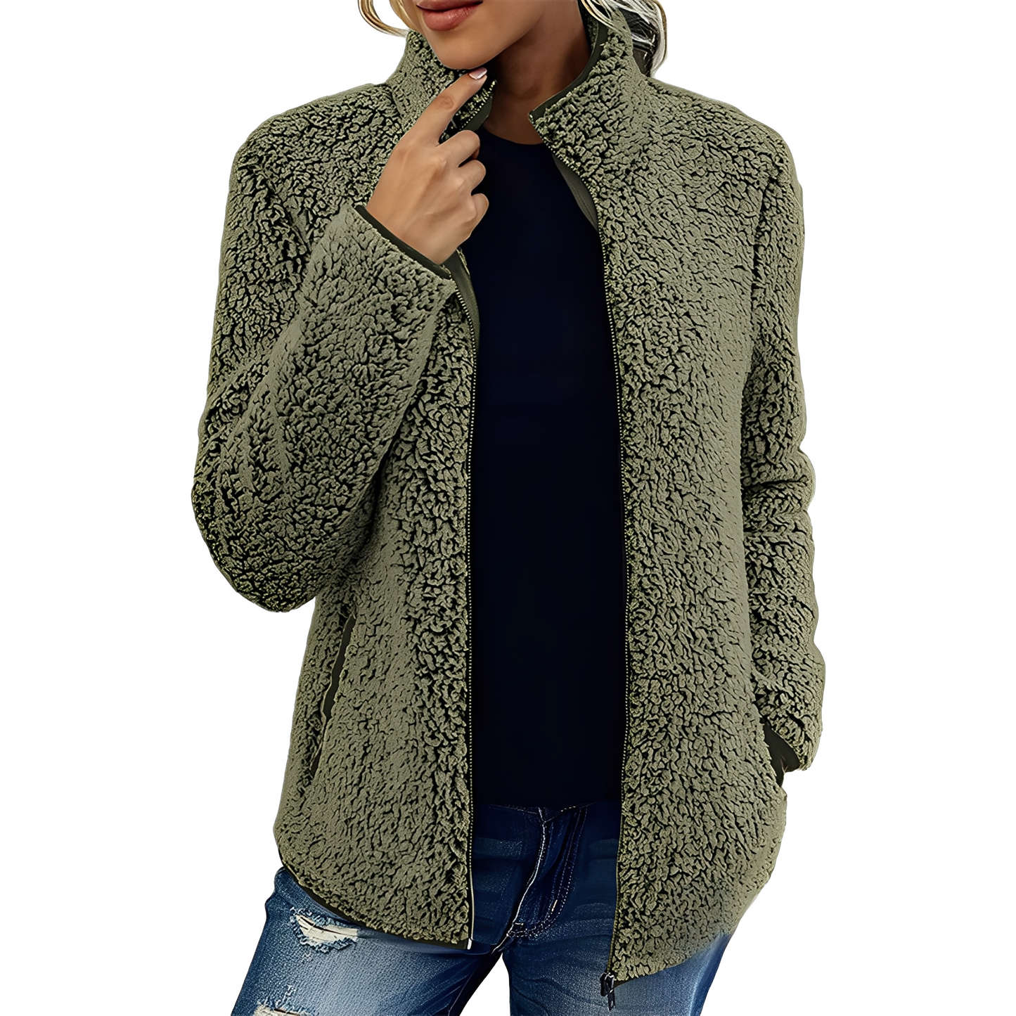 Veste polaire moderne pour femme, chaude et élégante