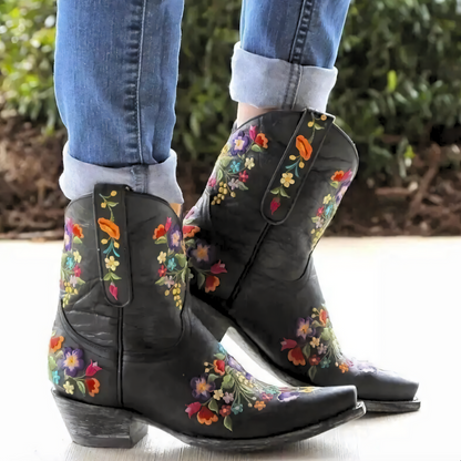Bottes de cowgirl imperméables au look rétro