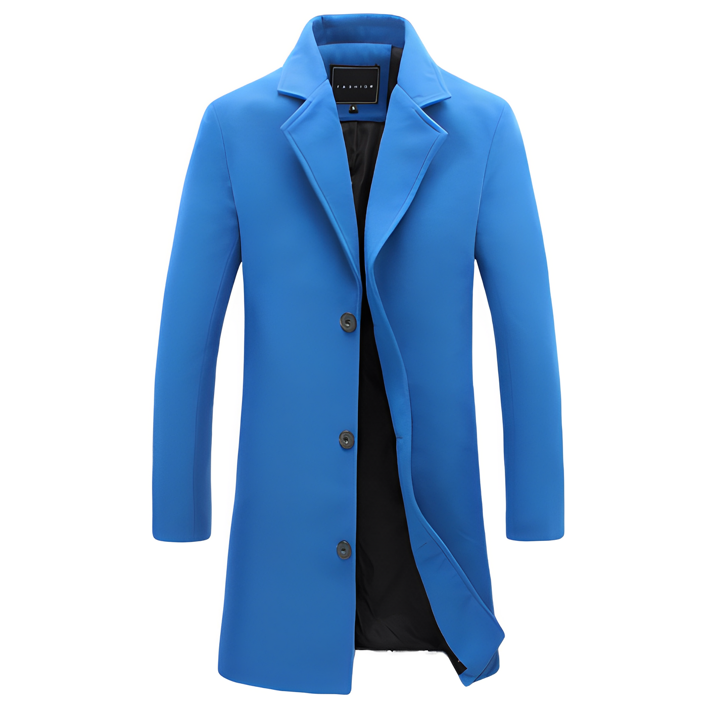 Manteau d'hiver élégant pour homme en laine noire