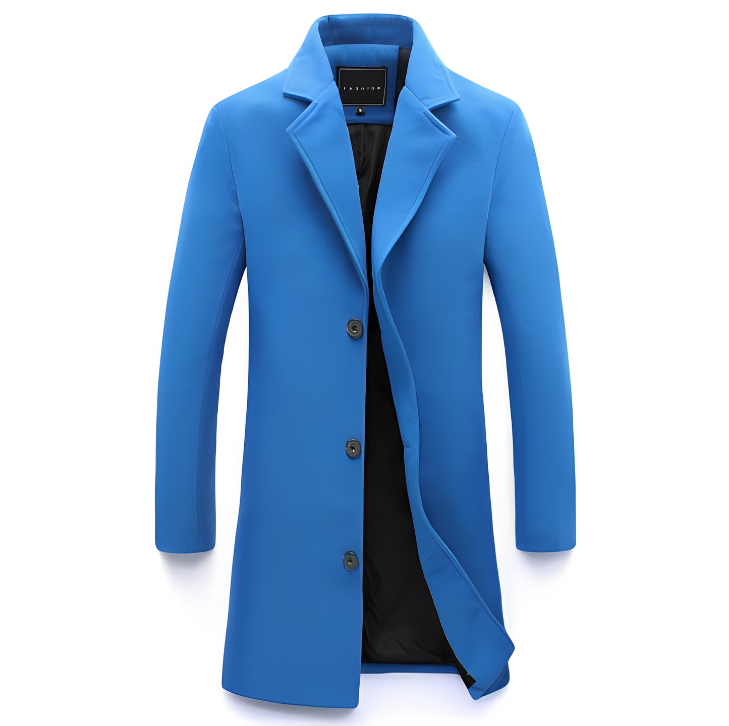 Manteau élégant en laine noire pour homme