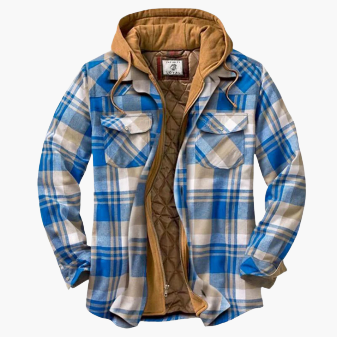 Klassische Outdoor-Jacke Holzfäller-Stil Kapuze - IdealeKleiden