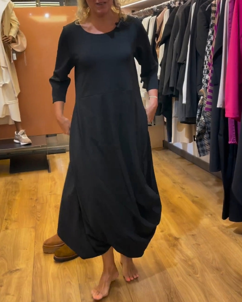 Robe Femme Manches Longues Col Rond