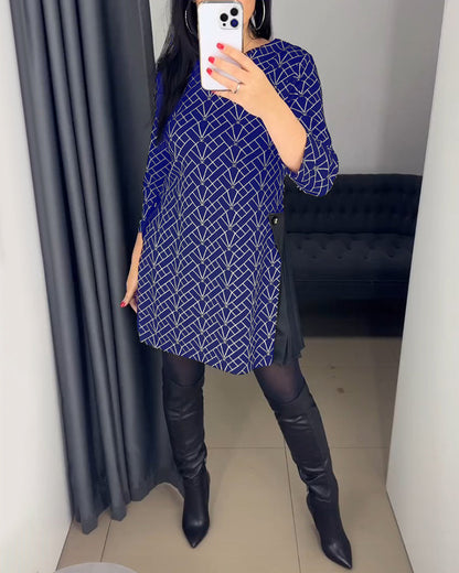 Robe d'été confortable, col rond