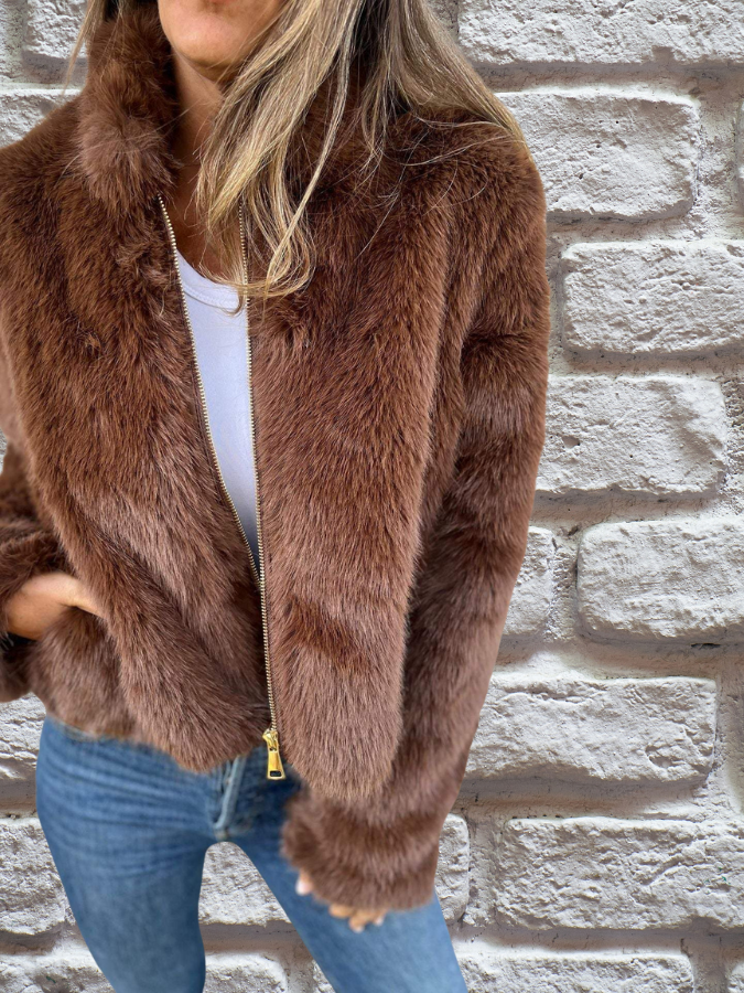 Manteau d'automne femme chaud et élégant