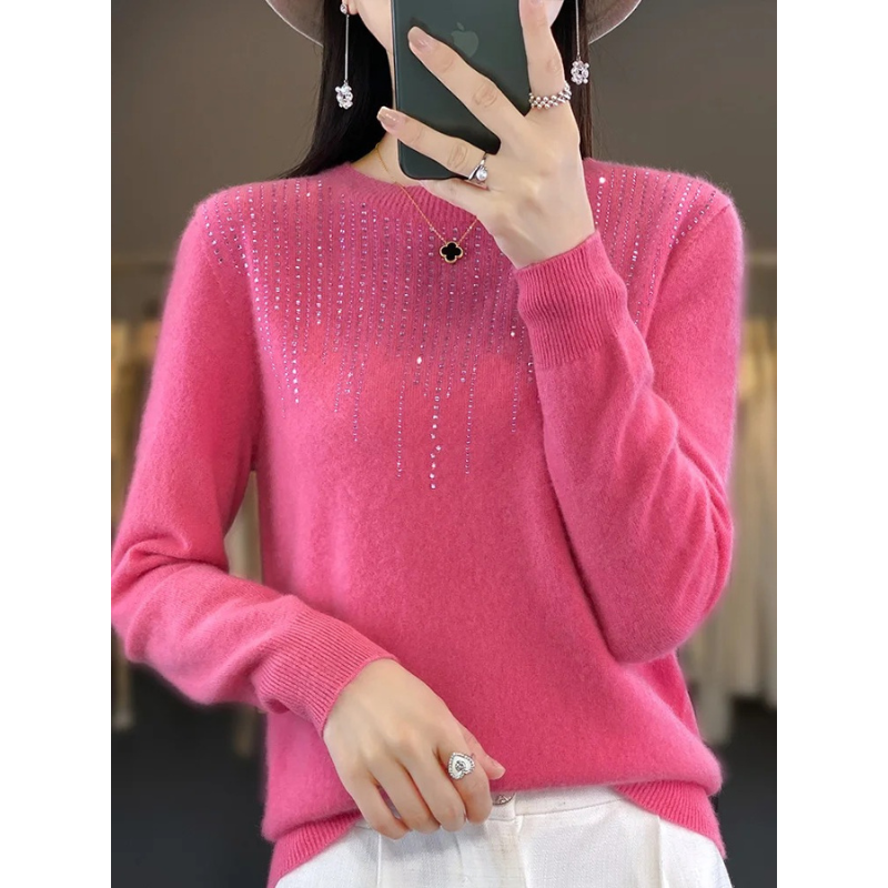 Pull-over femme doux et scintillant