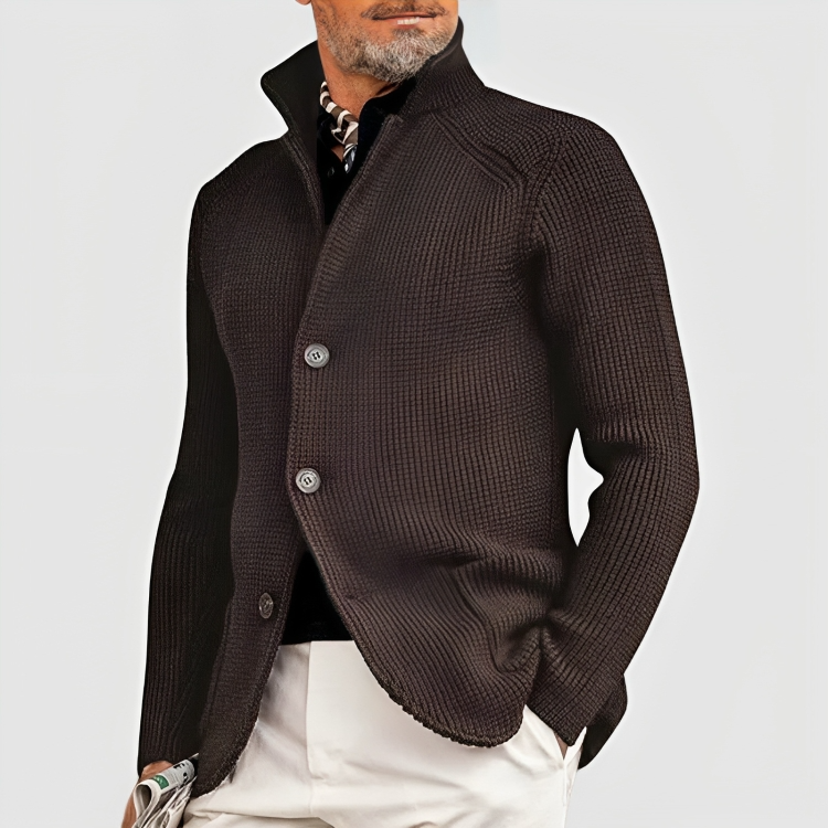 Manteau Cachemire Homme Boutonné Élégant