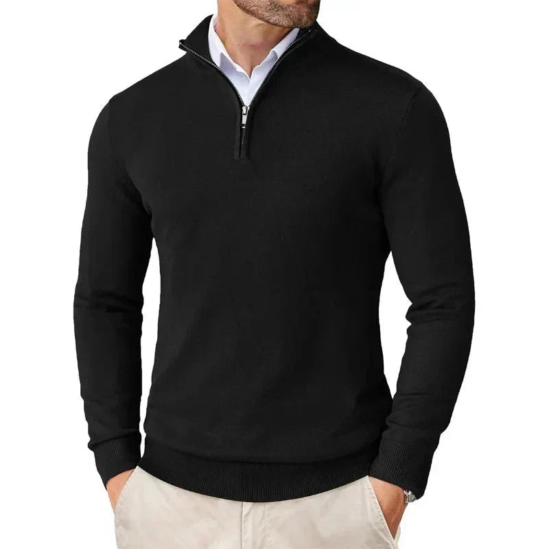 Pull pour homme moderne sweat demi-zip