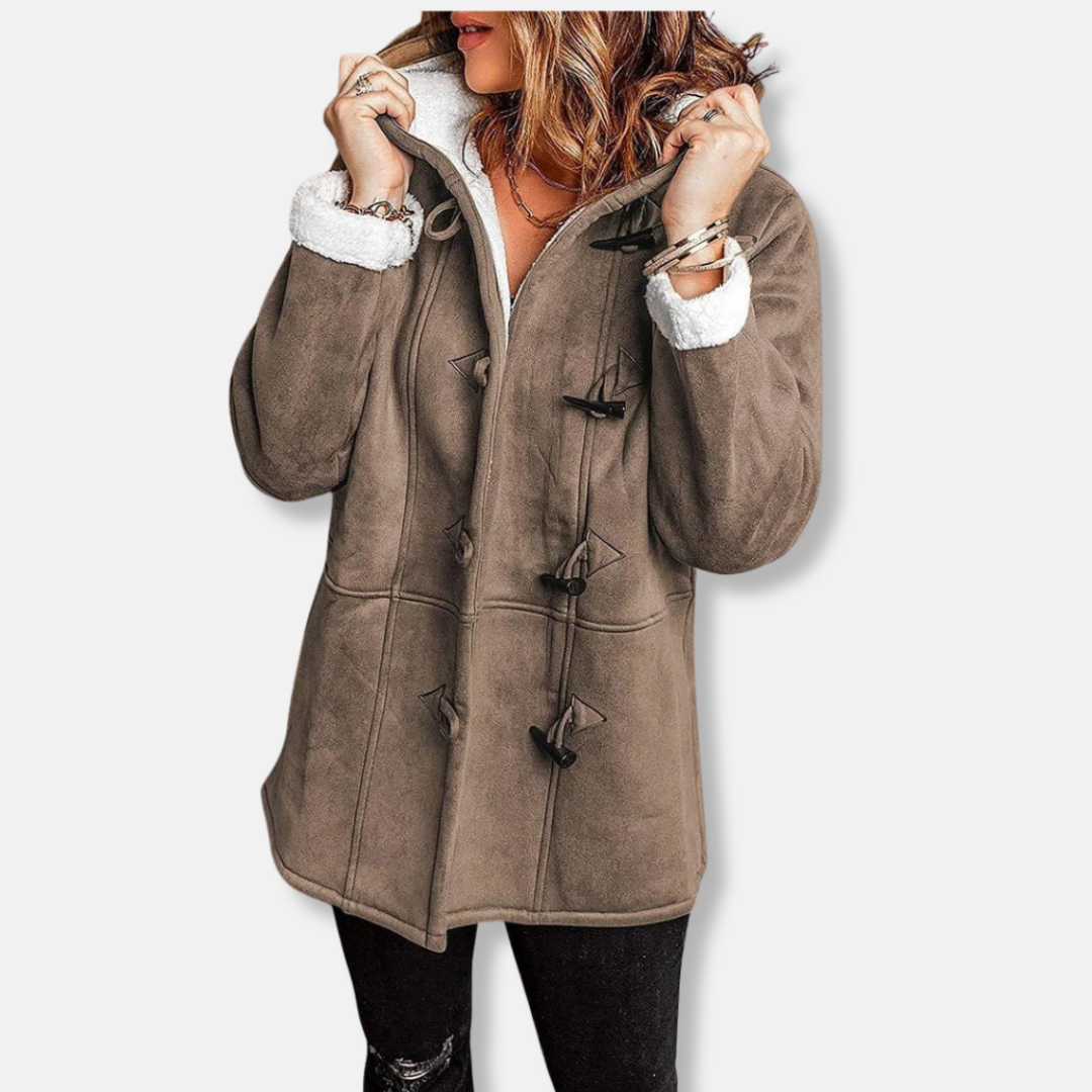 Veste polaire douillette avec capuche doublée de peluche