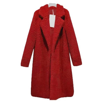 Manteau d'hiver doux aspect duveteux